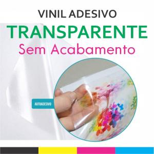 Adesivo Transparente  4x0  Sem Acabamento 