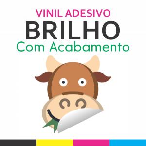 Adesivo Vinil Branco  4x0 Brilho Com Recorte 