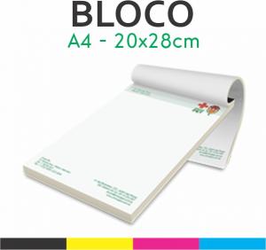 Bloco 20x28cm Offset 75g 20x28cm   Corte reto e Blocagem 