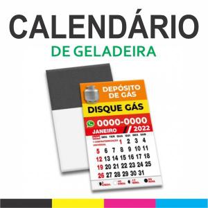 Calendário de Geladeira Couchê Adesivo 170g 5x10cm 4x0 Sem Revestimento  