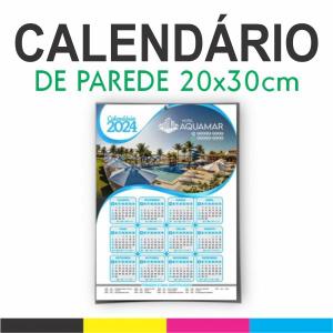 Calendário de Parede Triplex 250g A4 4x0 Sem Revestimento Corte Reto e Furo 6mm 