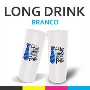 Copo Long Drink Acrílico   Branco Transfer Laser 