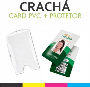 CRACHÁ PVC  5,4x8,6cm    CARD + PROTETOR