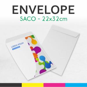 Envelope Timbrado  Saco - 23x33cm 4/0   