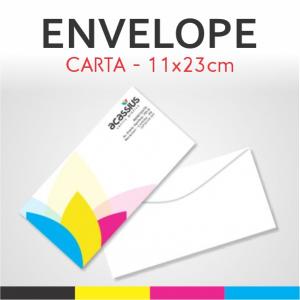 Envelope Timbrado  Carta - 22x11cm 4/0   