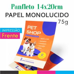 Panfleto 14x20cm Monolucido 75g 14x20cm 4x0  Refile 