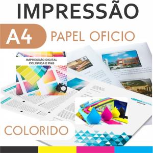 Impressão Papel Oficio - A4 -  Colorida  