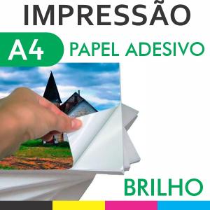 Impressão Laser Papel Adesivo - A4 -   Brilho 