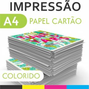 Impressão Papel Cartão - A4 -  Fosco  