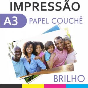 Impressão Laser Papel Couchê - A3 -   Brilho 