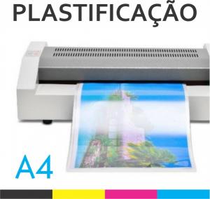 Plastificação A4 BOPP 21x29,7cm  Brilho Corte Reto 