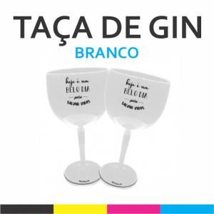 Taça de Gin Acrílico   Branco Transfer Laser 