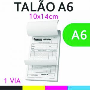 Talão 10x14cm Offset 75g 10x14cm  1 Via Serrilha, Blocagem, Grampo e Refile 