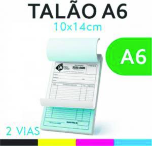 Talão 10x14cm Offset 75g 10x14cm  2 Vias Serrilha, Blocagem, Grampo e Refile 