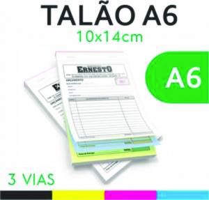 Talão 10x14cm Offset 75g 10x14cm  3 Vias Serrilha, Blocagem, Grampo e Refile 