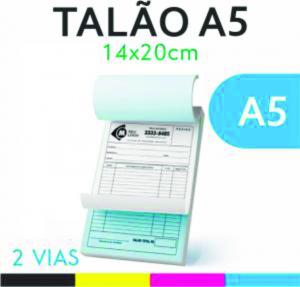 Talão 14x20cm Offset 75g 14x20cm  2 Vias Serrilha, Blocagem, Grampo e Refile 