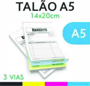 Talão 14x20cm Offset 75g 14x20cm  3 Vias Serrilha, Blocagem, Grampo e Refile 